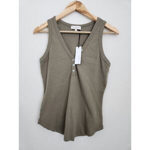 Michael Stars Luna Henley Tank Top | Size L